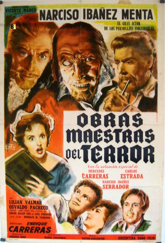 Cartel de Obras maestras del terror, película argentina de 1960