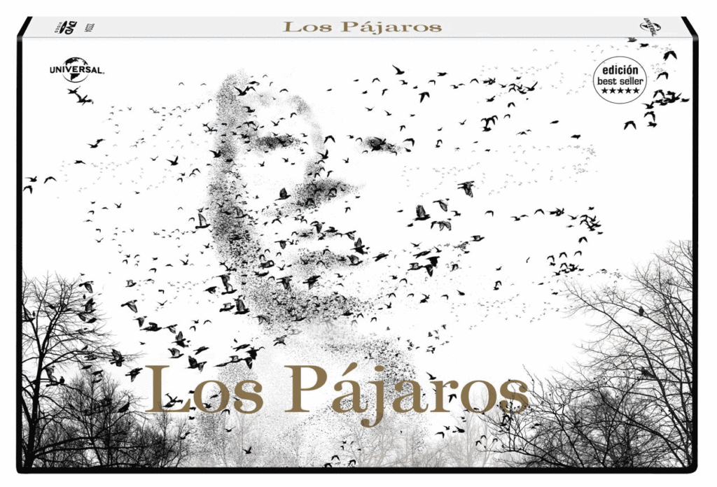 Carátula de la película Los pájaros, de Alfred Hitchcock