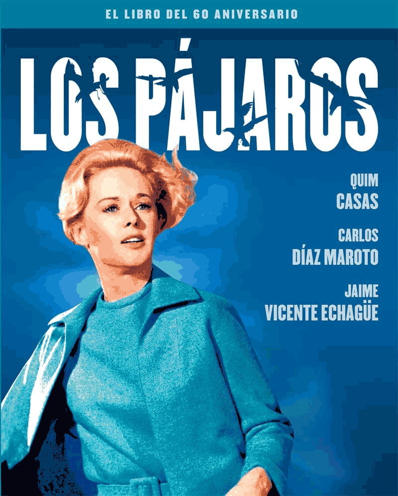 Portada del libro conmemorativo del 60 aniversario de la película Los pájaros