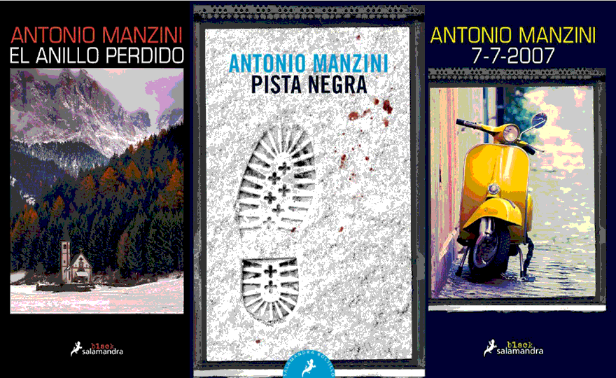 Portada de tres novelas de Antonio Manzini