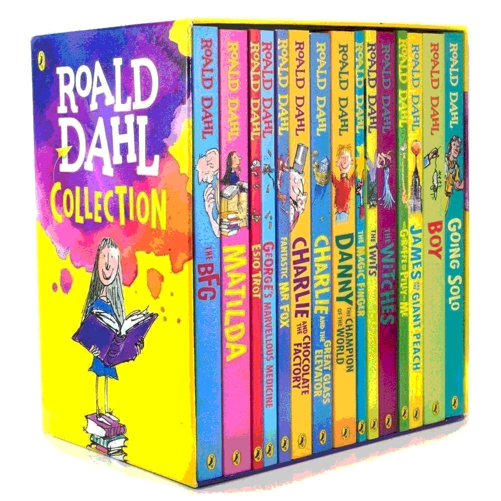 Imagen de la colección de obras de Roald Dahl publicada por la Editorial Puffin