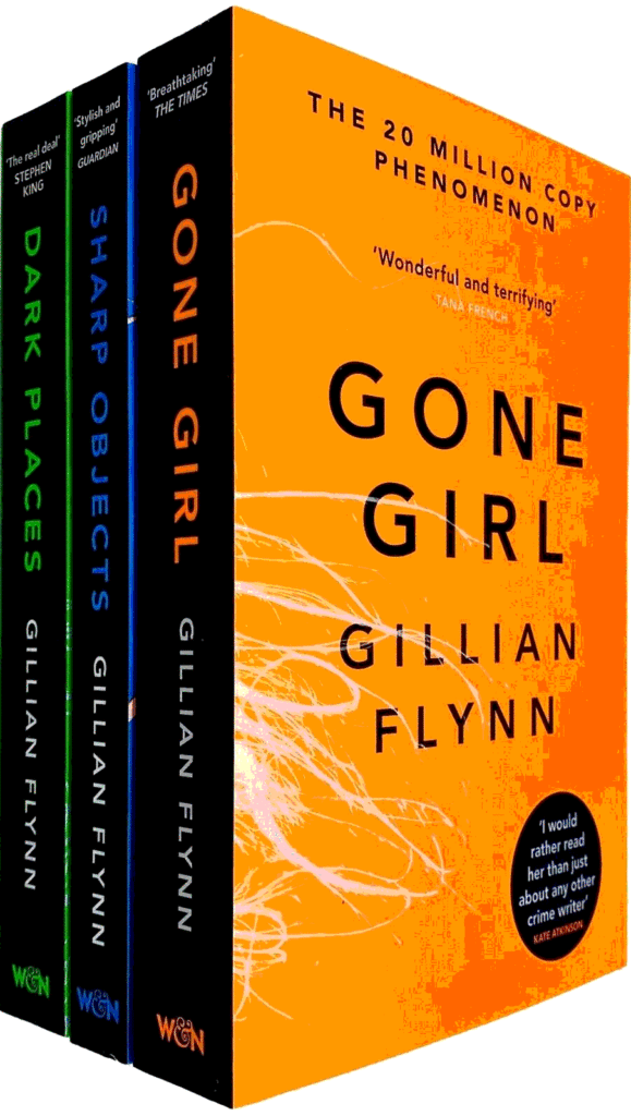 Imagen de las tres primeras novelas de Gillian Flynn