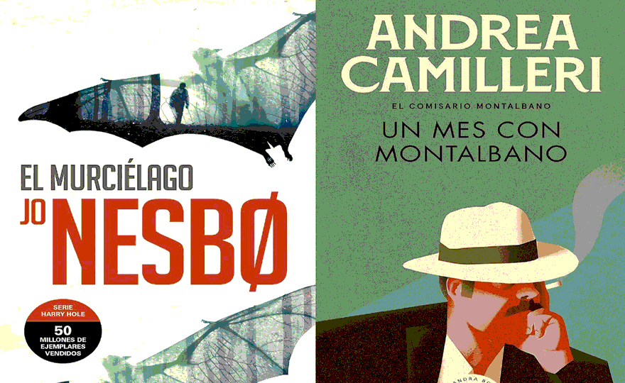 Portada de dos novelas de Jo Nesbo y Andrea Camilleri