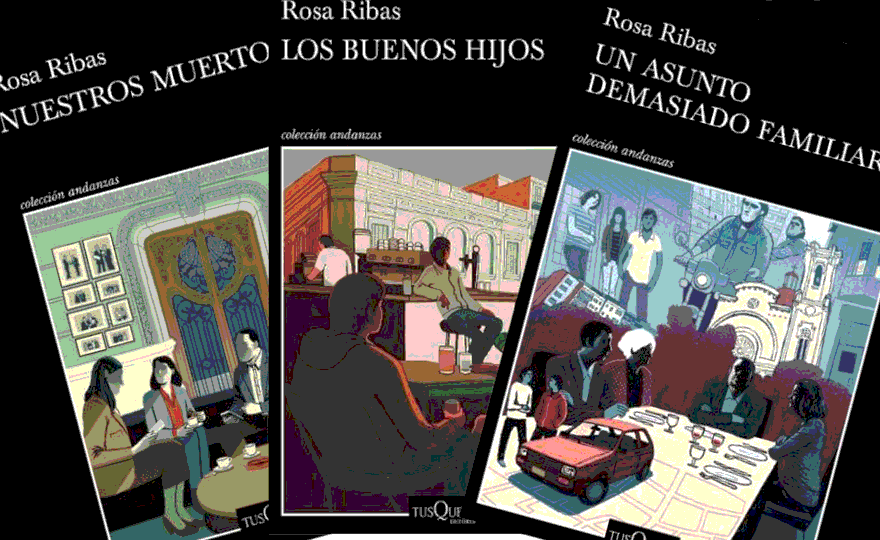 Portadas de la trilogía de Los detectives Hernández