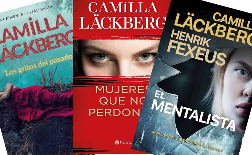 Portadas de tres novelas de Camilla Läckberg